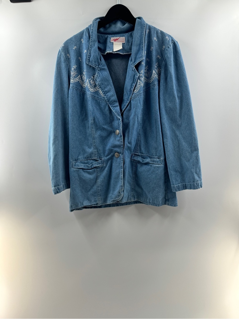 G.W. Division of Graff Embroidered Denim Jacket – Women's Size 12